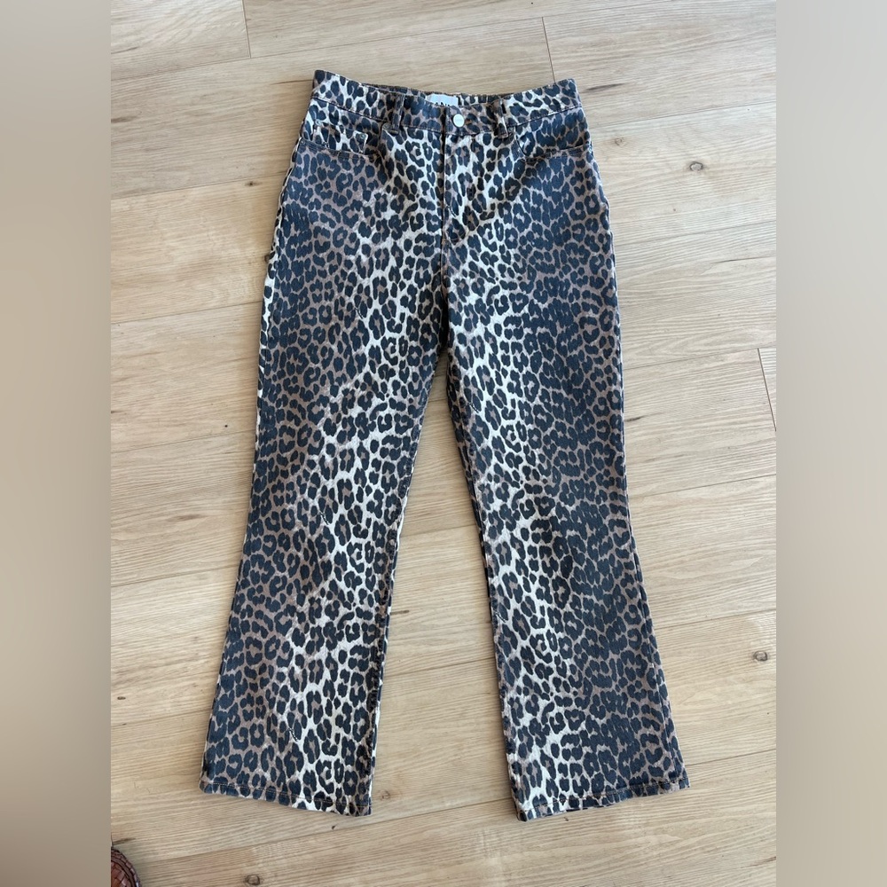 Ganni Leopard Betzy Jeans